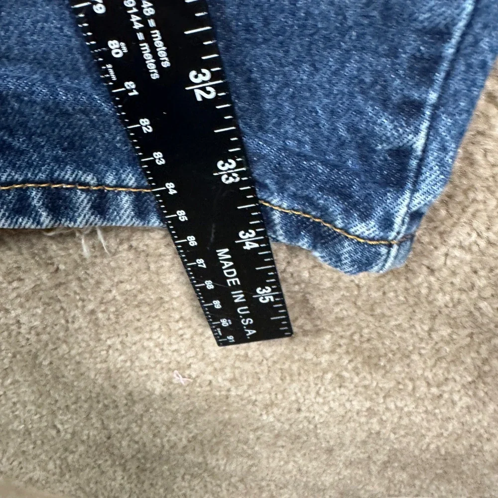 Levi's 505 Regular Fit Jeans Mens 36x34 Blue Denim Straight Leg Faded Distressed
